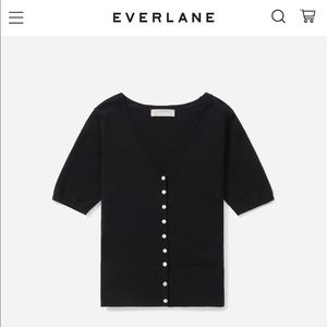 Everlane Cotton Merino Short Sleeve Cardigan
